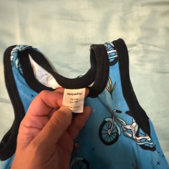 Mayoral Blue Dress with Bicycle Design - Picture 2 of 3